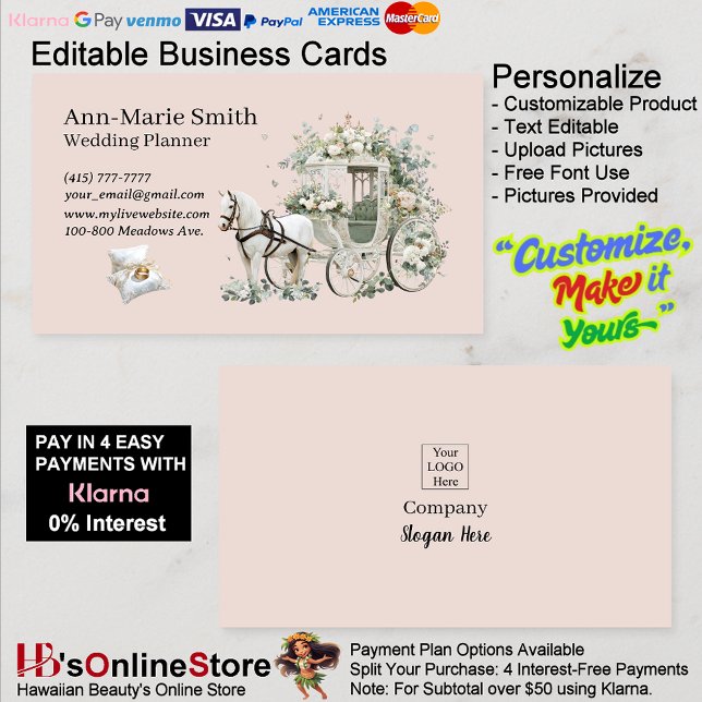 Flower Chariot Ring Bearer Pillow Wedding Marriage Business Card (Flower Chariot Ring Bearer Pillow Wedding Marriage Business Card.)