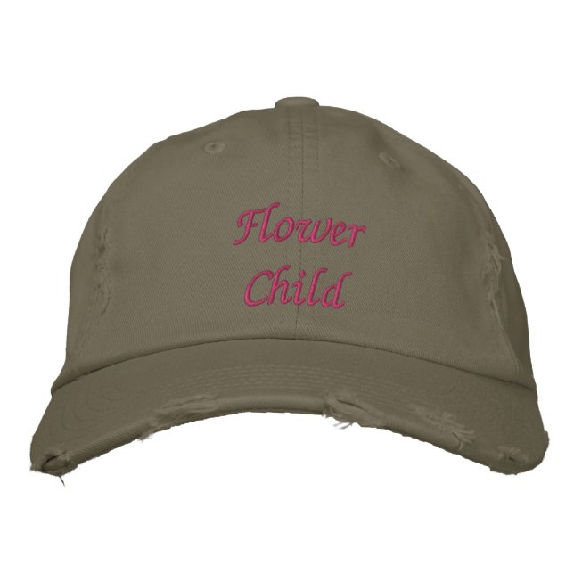Flower Child Embroidered Hat (Front)