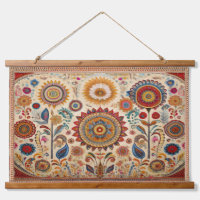 Flower Child Folk Art Wall Hanging