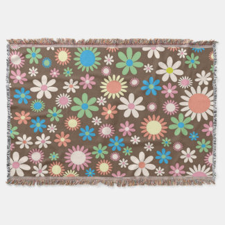 "Flower Child" Woven Throw Blanket