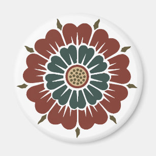 Flower Chinese Ornament Owen Jones asian patern fl Magnet