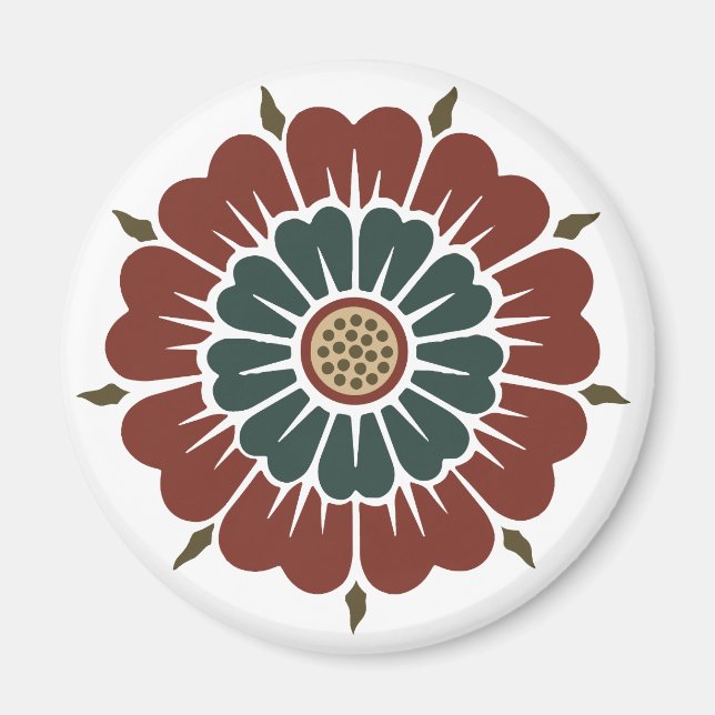 Flower Chinese Ornament Owen Jones asian patern fl Magnet (Front)