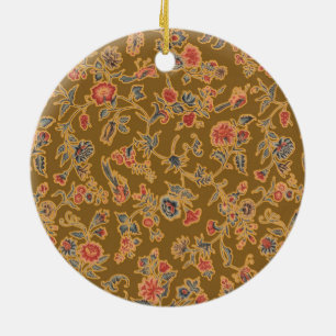 Flower Chintz Pretty Soft Floral Design Ceramic Tree Decoration
