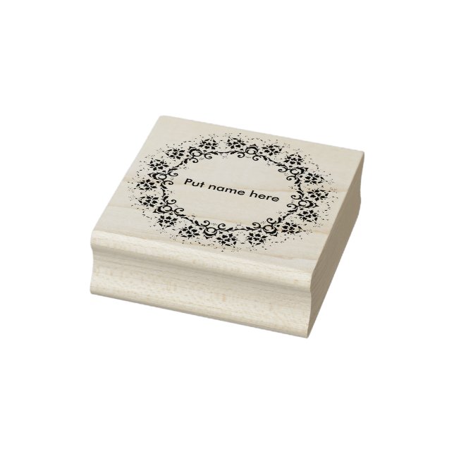 Flower circle 2 silhouette art stamp (Stamp)