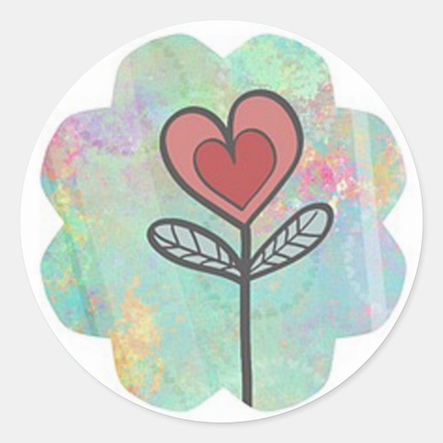 Flower Classic Round Sticker (Front)