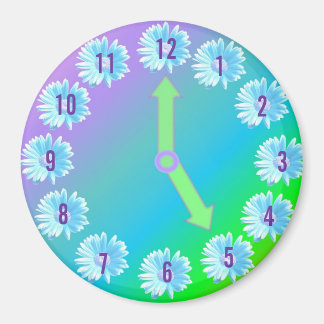 FLOWER CLOCK MAGNET