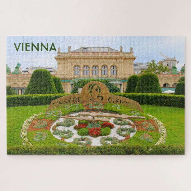 Flower clock, Vienna, Austria Jigsaw Puzzle (Horizontal)