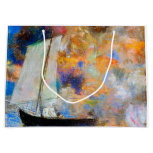 Flower Clouds, Redon Large Gift Bag