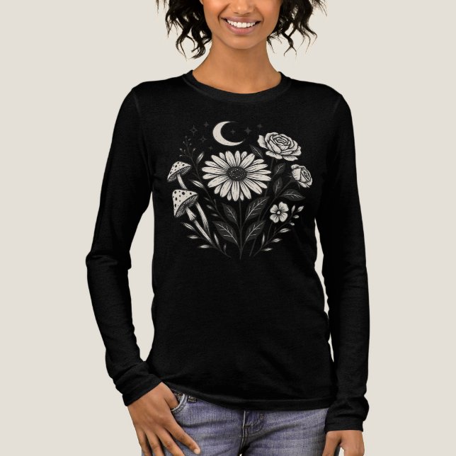 Flower Cluster Graphics Tri-blend Shirt (Front)