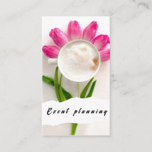 Flower Coffee Event Planning Modern Business card
