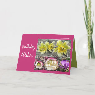FLOWER COLLAGE BIRTHDAY GREETING CARD