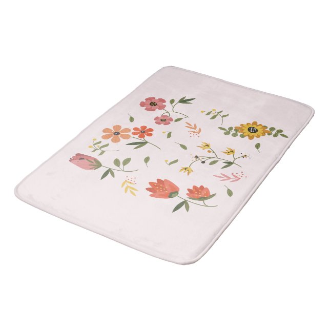 flower collection bath mat (Angled)