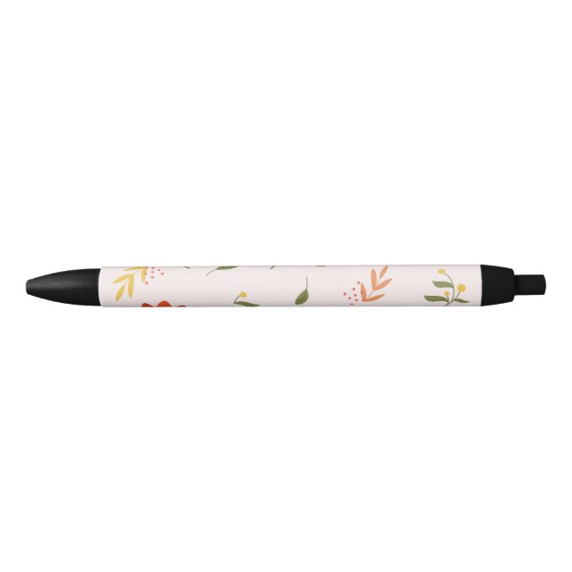 flower collection black ink pen (Front)