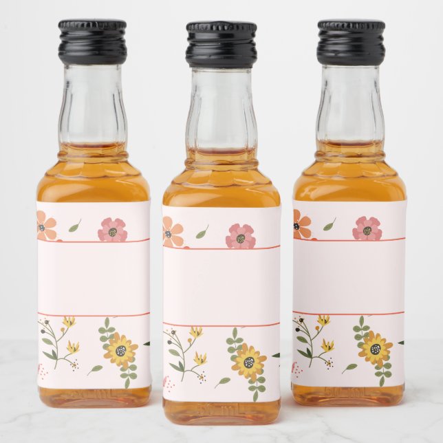 flower collection  liquor bottle label (Bottles)