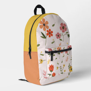 flower collection printed backpack