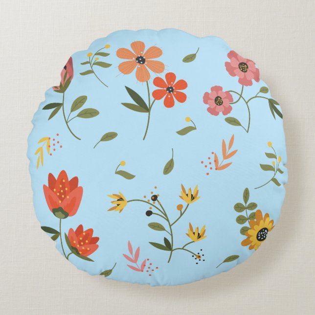 flower collection  round cushion (Front)
