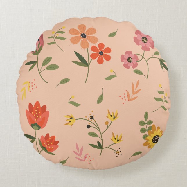 flower collection  round cushion (Front)