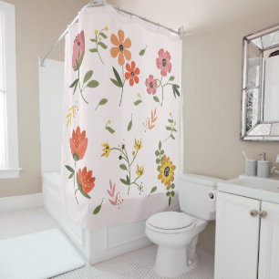 flower collection shower curtain