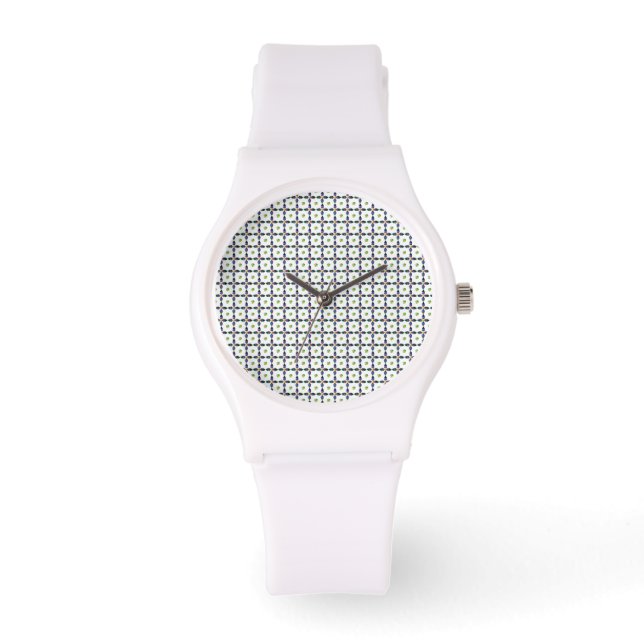 Flower Color Art Illustration Watch (Front)