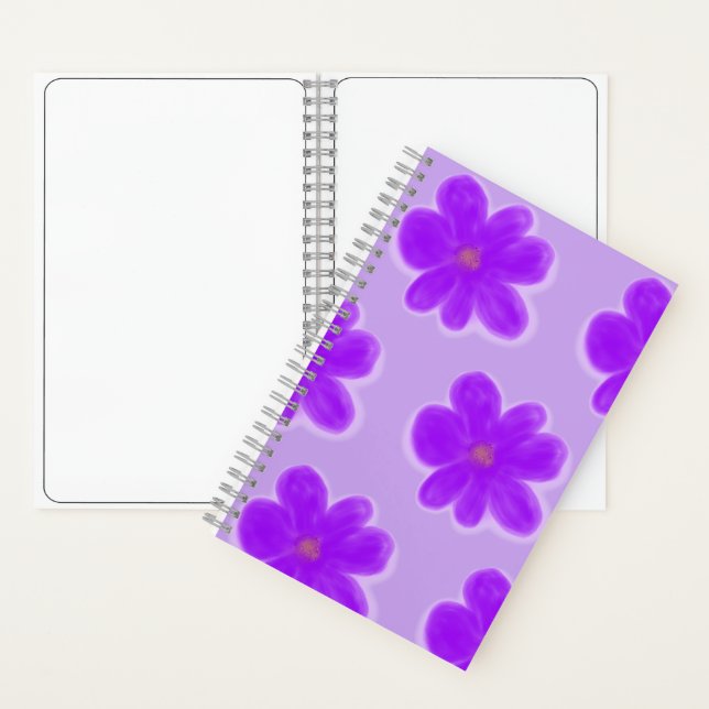 Flower Color Me Purple Sketchbook Notebook (Inside)