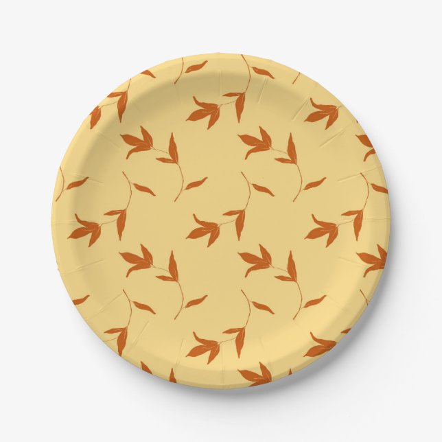 Flower Colouring Page Paper Plate (Front)