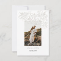 Flower Corner Elegant Save the Date