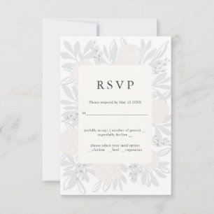 Flower corner elegant wedding RSVP design