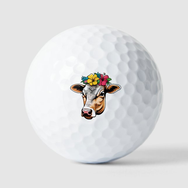 Flower Cow Golf Balls (Front)