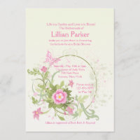 Flower Crescent Invitation