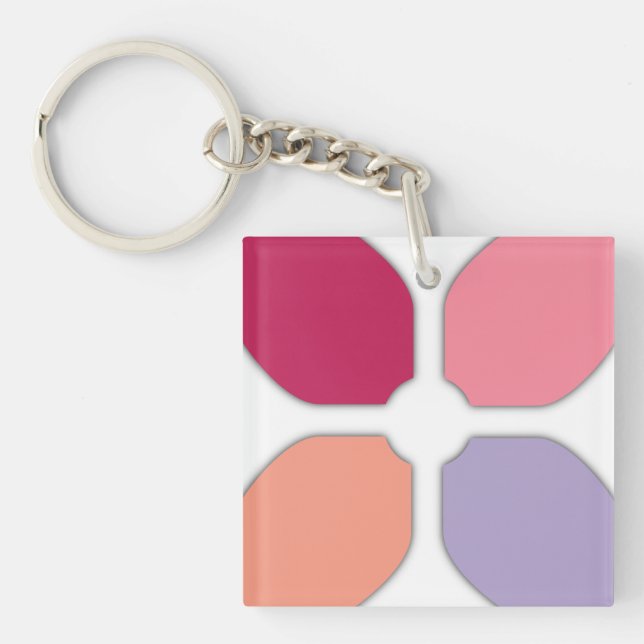 Flower Cross Key Ring (Front)