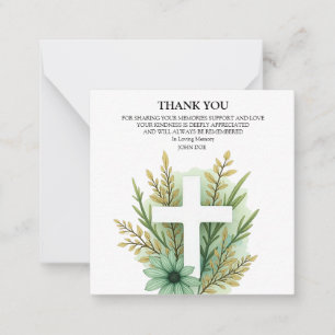 Flower Cross Thank You Card