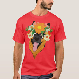Flower Crown Animal Dog Lover Flowers Pet German S T-Shirt