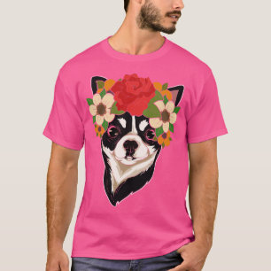Flower Crown Dog Owner Botanical Pet Chihuahua T-Shirt