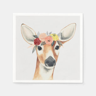 Flower Crown Forester Deer Napkin