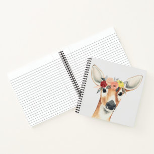 Flower Crown Forester Deer Notebook