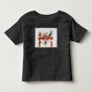 Flower Crown Forester Fox Toddler T-Shirt