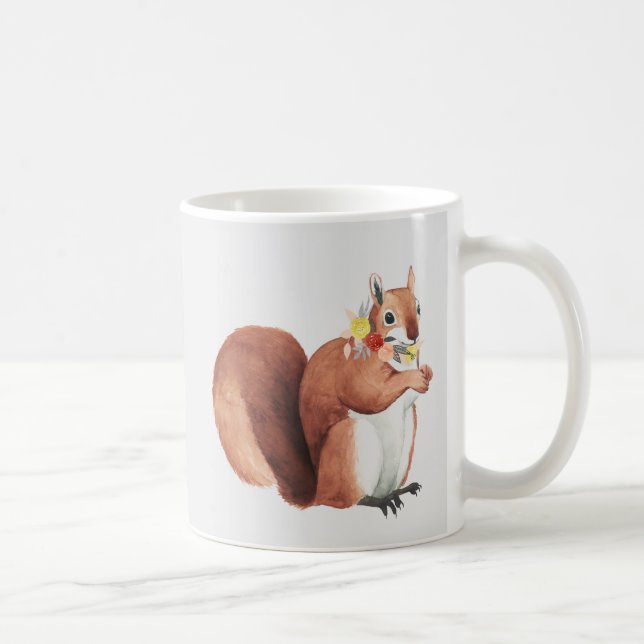 Flower Crown Forester Squirrel Coffee Mug (Right)