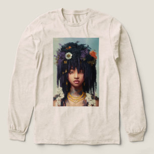 Flower Crown Girl Tri-Blend Shirt