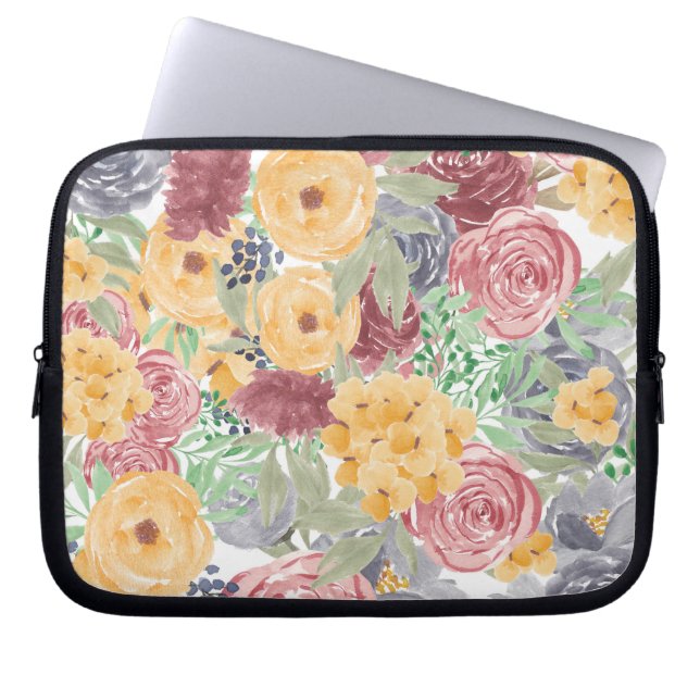 Flower Crown Laptop Sleeve (Front)