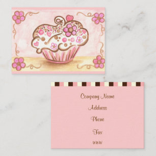 Flower Cupcake Business Card