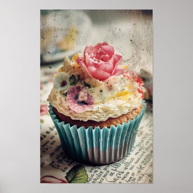 Flower Cupcake Poster (Front)