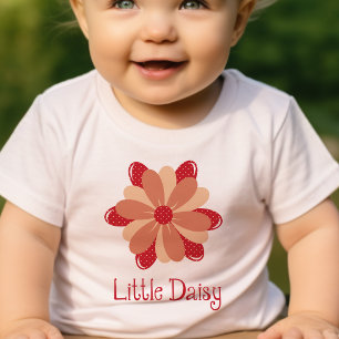 flower daisy cute little red baby T-Shirt