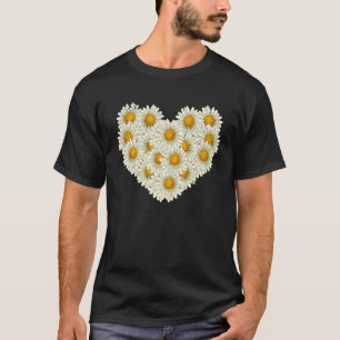 Flower Daisy Heart Botanical Plant Gardener Daisy T-Shirt