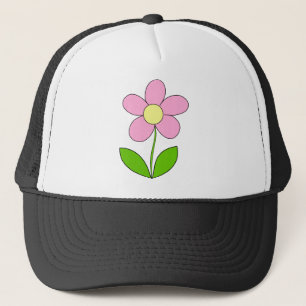 Flower Daisy Yellow Pink Spring Nature Floral Trucker Hat