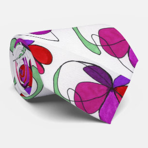 "Flower Dance" Abstract Design Tie