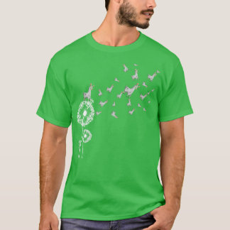 Flower Dandelion Aplaca Llama T-Shirt