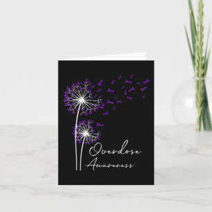 Flower Dandelion Faith Hope Love Purple Overdose A Card