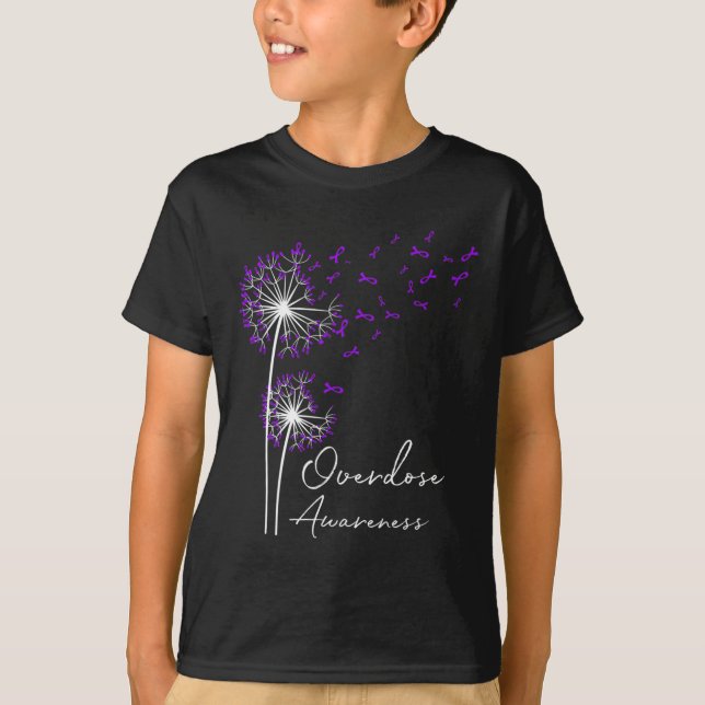 Flower Dandelion Faith Hope Love Purple Overdose A T-Shirt (Front)