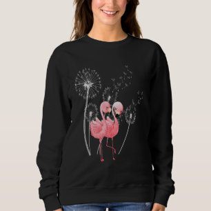 Flower Dandelion Tropical Bird Pink Flamingo Girls Sweatshirt