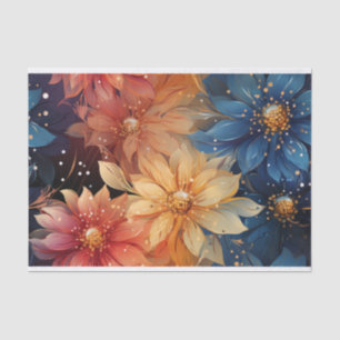 Flower Dark decoupage  Tissue Paper